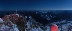 Archiv Foto Webcam Zugspitze: Panoramablick vom Gipfel 23:00