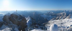 Archiv Foto Webcam Zugspitze: Panoramablick vom Gipfel 06:00