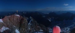 Archiv Foto Webcam Zugspitze: Panoramablick vom Gipfel 01:00