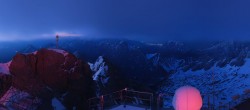 Archiv Foto Webcam Zugspitze: Panoramablick vom Gipfel 03:00