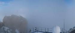 Archiv Foto Webcam Zugspitze: Panoramablick vom Gipfel 17:00