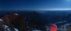 Archiv Foto Webcam Zugspitze: Panoramablick vom Gipfel 23:00
