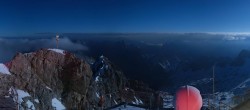Archiv Foto Webcam Zugspitze: Panoramablick vom Gipfel 01:00