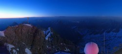 Archiv Foto Webcam Zugspitze: Panoramablick vom Gipfel 03:00