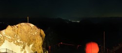 Archiv Foto Webcam Zugspitze: Panoramablick vom Gipfel 23:00