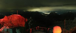 Archiv Foto Webcam Zugspitze: Panoramablick vom Gipfel 23:00