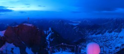 Archiv Foto Webcam Zugspitze: Panoramablick vom Gipfel 03:00
