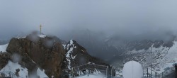 Archiv Foto Webcam Zugspitze: Panoramablick vom Gipfel 13:00