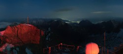 Archiv Foto Webcam Zugspitze: Panoramablick vom Gipfel 23:00