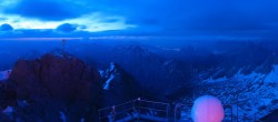 Archiv Foto Webcam Zugspitze: Panoramablick vom Gipfel 03:00