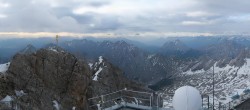Archiv Foto Webcam Zugspitze: Panoramablick vom Gipfel 06:00
