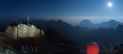 Archiv Foto Webcam Zugspitze: Panoramablick vom Gipfel 23:00
