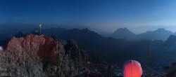 Archiv Foto Webcam Zugspitze: Panoramablick vom Gipfel 01:00