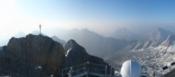 Archiv Foto Webcam Zugspitze: Panoramablick vom Gipfel 06:00