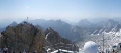 Archiv Foto Webcam Zugspitze: Panoramablick vom Gipfel 09:00
