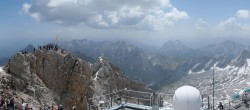 Archiv Foto Webcam Zugspitze: Panoramablick vom Gipfel 11:00