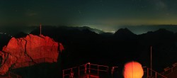 Archiv Foto Webcam Zugspitze: Panoramablick vom Gipfel 23:00