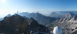 Archiv Foto Webcam Zugspitze: Panoramablick vom Gipfel 06:00
