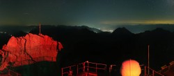 Archiv Foto Webcam Zugspitze: Panoramablick vom Gipfel 23:00