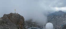 Archiv Foto Webcam Zugspitze: Panoramablick vom Gipfel 13:00