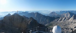Archiv Foto Webcam Zugspitze: Panoramablick vom Gipfel 06:00