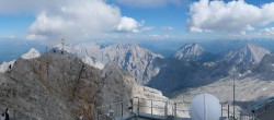 Archiv Foto Webcam Zugspitze: Panoramablick vom Gipfel 15:00