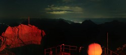 Archiv Foto Webcam Zugspitze: Panoramablick vom Gipfel 23:00