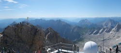 Archiv Foto Webcam Zugspitze: Panoramablick vom Gipfel 09:00