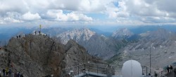 Archiv Foto Webcam Zugspitze: Panoramablick vom Gipfel 13:00