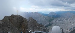 Archiv Foto Webcam Zugspitze: Panoramablick vom Gipfel 15:00