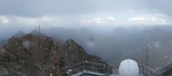 Archiv Foto Webcam Zugspitze: Panoramablick vom Gipfel 17:00