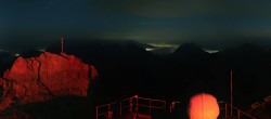 Archiv Foto Webcam Zugspitze: Panoramablick vom Gipfel 23:00