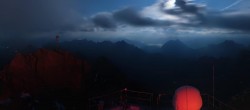Archiv Foto Webcam Zugspitze: Panoramablick vom Gipfel 23:00