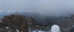 Archiv Foto Webcam Zugspitze: Panoramablick vom Gipfel 07:00