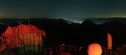 Archiv Foto Webcam Zugspitze: Panoramablick vom Gipfel 23:00