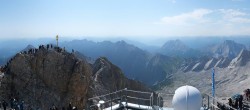 Archiv Foto Webcam Zugspitze: Panoramablick vom Gipfel 09:00