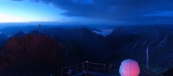 Archiv Foto Webcam Zugspitze: Panoramablick vom Gipfel 03:00
