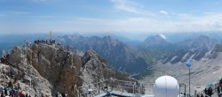 Archiv Foto Webcam Zugspitze: Panoramablick vom Gipfel 11:00