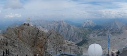 Archiv Foto Webcam Zugspitze: Panoramablick vom Gipfel 15:00