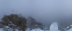Archiv Foto Webcam Zugspitze: Panoramablick vom Gipfel 06:00