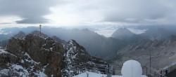 Archiv Foto Webcam Zugspitze: Panoramablick vom Gipfel 07:00