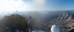 Archiv Foto Webcam Zugspitze: Panoramablick vom Gipfel 06:00
