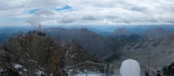 Archiv Foto Webcam Zugspitze: Panoramablick vom Gipfel 11:00