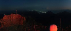 Archiv Foto Webcam Zugspitze: Panoramablick vom Gipfel 01:00