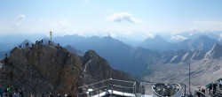 Archiv Foto Webcam Zugspitze: Panoramablick vom Gipfel 09:00