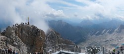 Archiv Foto Webcam Zugspitze: Panoramablick vom Gipfel 11:00