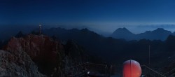 Archiv Foto Webcam Zugspitze: Panoramablick vom Gipfel 01:00