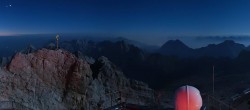 Archiv Foto Webcam Zugspitze: Panoramablick vom Gipfel 03:00