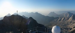 Archiv Foto Webcam Zugspitze: Panoramablick vom Gipfel 06:00