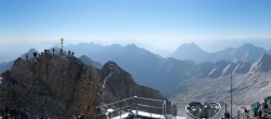 Archiv Foto Webcam Zugspitze: Panoramablick vom Gipfel 09:00